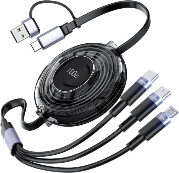 3 in 1 Retractable Charging Cable